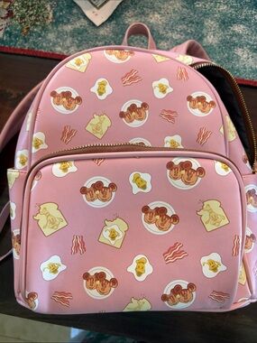 Danielle Nicole Pink Disney Logo Mini Backpack - Gold Accents